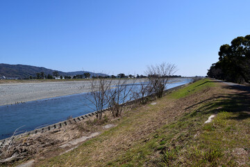 Wall Mural - 神奈川県松田 酒匂川河川敷 開成町