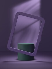 Poster - abstract background minimal style for product branding. mock up scene and empty space. 3d render