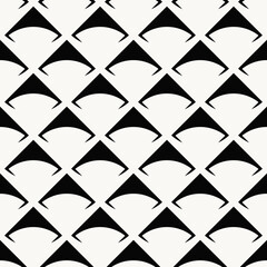 Poster - Black and white colors seamless ornament. Vector.