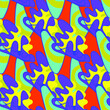 © Yaninjart - Seamless unusual abstract pattern with hand drawn wave lines and shapes