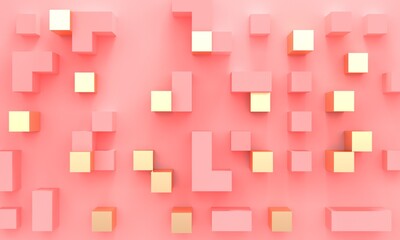 Poster - Abstract light background with plastic wave. 3d rendering