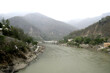 River Ganga (Bhagirathi) at its originating place enters the plain  Uttarakhand, India, Asia