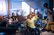 © as-artmedia - Happy Workers Have Fun  in Modern Office, Handicaped Man on Wheelchair.  Communication with Colleagues. Teamwork and disability Concept