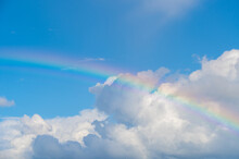 Real Maui, Hawaiian Rainbow, Anuenue Over The Blue Sky, Heavenly Sky, White Cloud