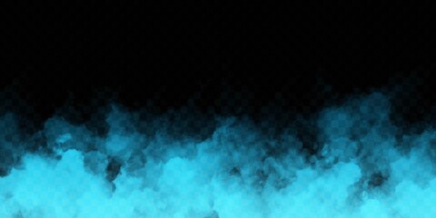 vector realistic isolated blue smoke effect for decoration and covering on the transparent backgroun