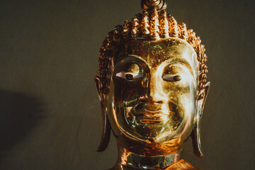 Colorful golden Asian Buddha images  Chiangmai Thailand