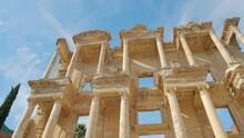 Celsius Library In The Ancient Ephesus City, Turkey