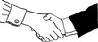 Handshake People action Business contract agreement concept Hand drawn illustration
