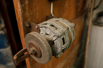 electric knife sharpening tool in the workshop