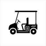 Fototapeta  - Golf Cart Icon, Sport Cart, Golf Car Icon