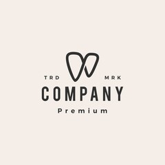 Wall Mural - dental infinity teeth hipster vintage logo vector icon illustration