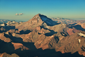 Wall Mural - The view of Andes mountains from the plane