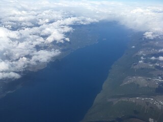 Sticker - The river in Argentina, the view from airplane