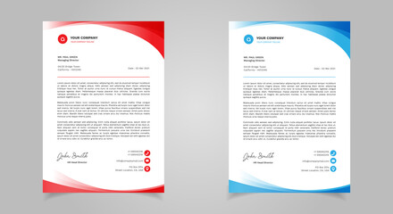 Poster - abstract letterhead design modern business letterhead design template