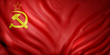 3d Rendering Of A USSR Flag.