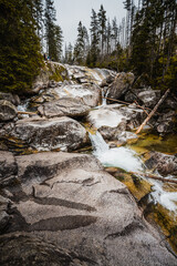 Canvas Print - Cold creek waterfalls