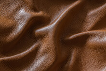 Abstract Luxury Leather Brown Color Texture For Background. Dark Gray Color Leather For Work Design Or Backdrop Product.