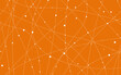 © Krzysztof - Artistic abstract grey dots with curved lines. Orange background with white dots. Vector illustration