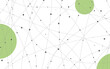 © Krzysztof - Artistic abstract grey dots with curved lines. White background with green dots. Vector illustration
