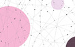 © Krzysztof - Artistic abstract grey dots with curved lines. White background with pink dots. Vector illustration