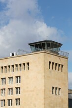 Air Traffic Control Tower At Berlin Tempelhof Airport, Germany 