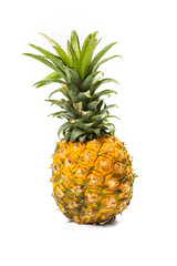 Wall Mural - Fresh pineapple isolated on white background