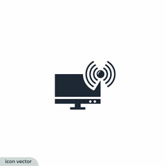 Wall Mural - broadcasting icon vector illustration simple design element