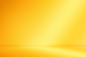 Wall Mural - yellow empty room studio gradient wall background for product showing.