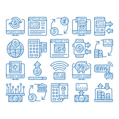 Wall Mural - OnTransactions Vector icon hand drawn illustration