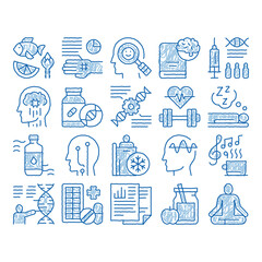 Poster - Biohacking icon hand drawn illustration