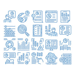Aufkleber - Statistician Assistant icon hand drawn illustration