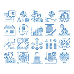 Poster - Strategy Manager Job icon hand drawn illustration