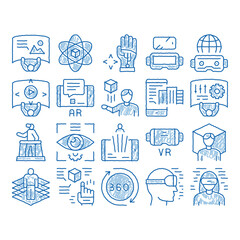 Poster - Simulation Equipment icon hand drawn illustration