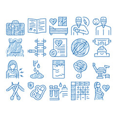 Sticker - Maternity Hospital icon hand drawn illustration