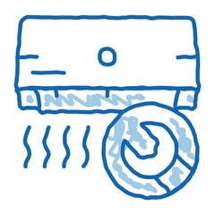 Poster - Air Cooling Conditioner doodle icon hand drawn illustration