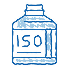 Poster - Bottle With Sport Nutrition doodle icon hand drawn illustration