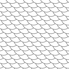 Aufkleber - Scales ornament. Vector and seamless pattern.