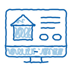 Sticker - Web Site For Search Estate doodle icon hand drawn illustration