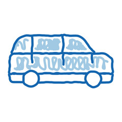 Poster - Public Transport Automobile doodle icon hand drawn illustration