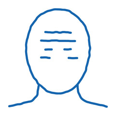 Poster - Tension Band Squeezing Head Headache doodle icon hand drawn illustration