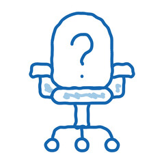 Sticker - Office Chair And Question Mark Job Hunting Vector