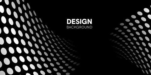 Fototapete - Abstract dots background in black colors
