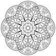 © bwipavadee - Mandala pattern Coloring book wallpaper design art. tile pattern greeting card sticker lace pattern and tattoo, yoga design. hand drawn mandala vector. on white background