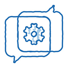 Poster - Gear In Quotation Frame Agile Element doodle icon hand drawn illustration