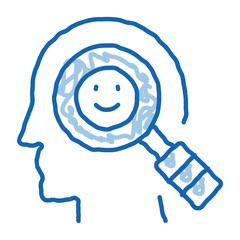 Poster - Optimistic Way of Thinking Biohacking doodle icon hand drawn illustration