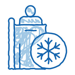 Sticker - People Heating Point Biohacking doodle icon hand drawn illustration