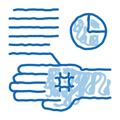 Poster - Skin Cell Biohacking doodle icon hand drawn illustration