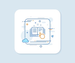 Poster - technical documentation line icon. abstract square vector button. instruction sign. technical docume