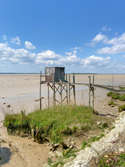 Sticker - Carrelet (cabane de pêche) sur la Garonne, Gironde