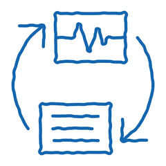 Poster - Wireless Diagnostics Voice Control doodle icon hand drawn illustration